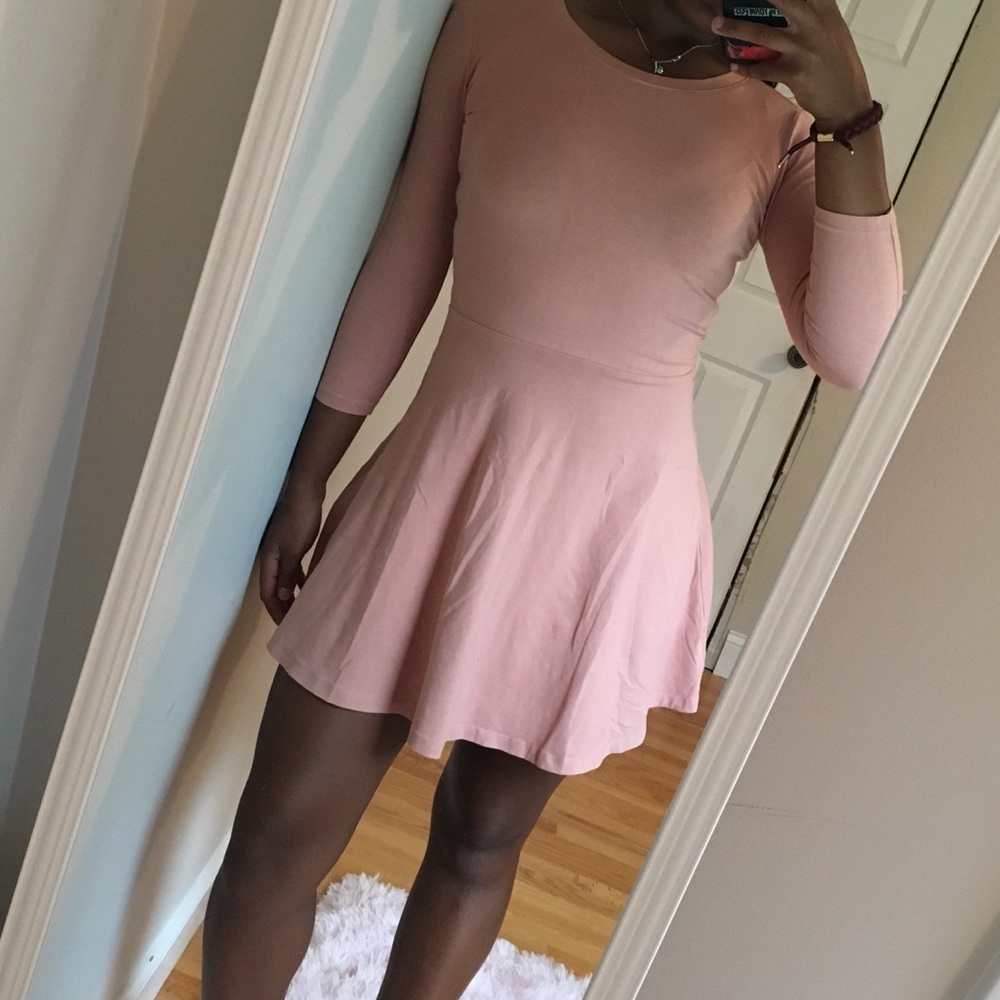 Pink skater dress